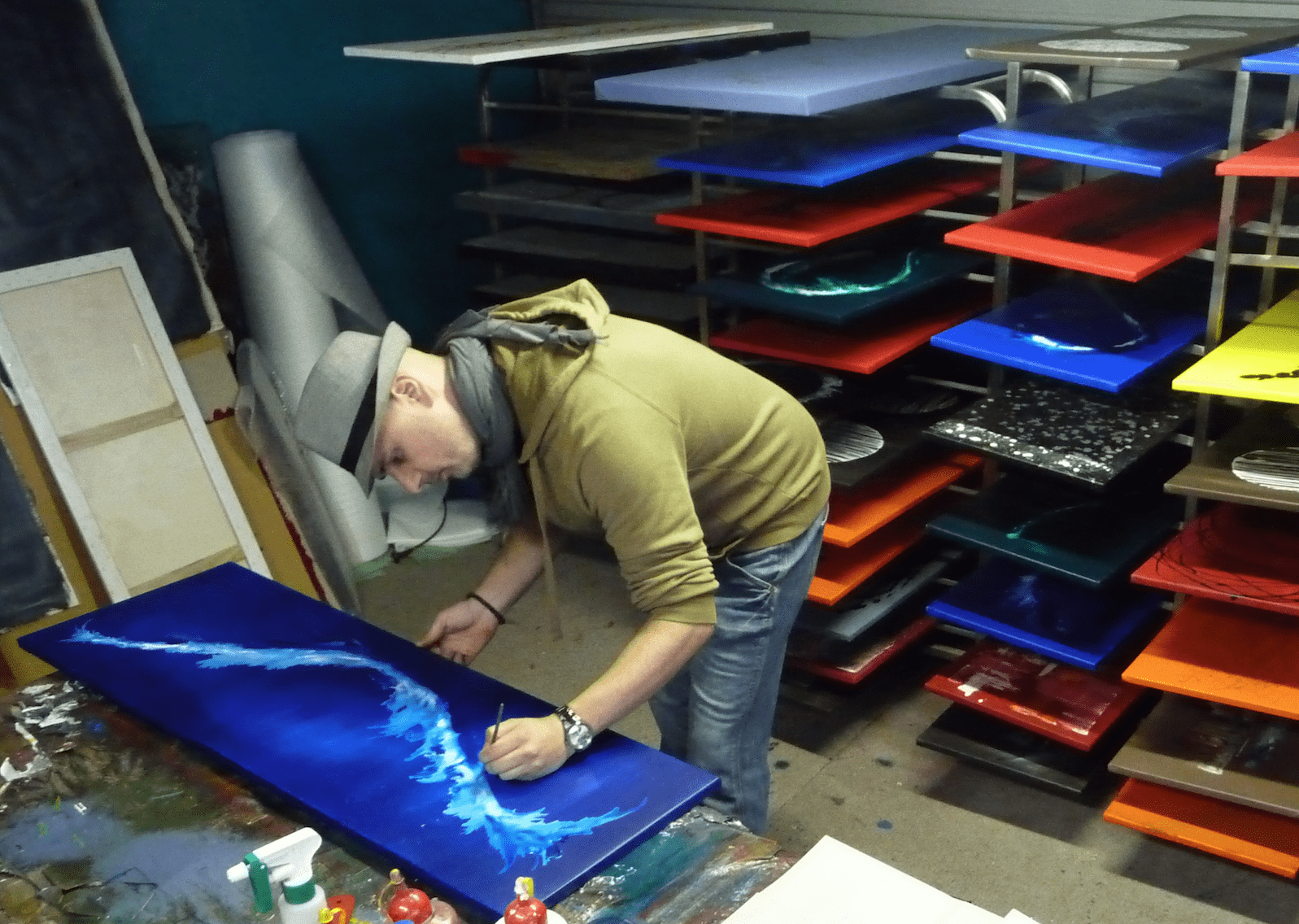 artist in studio